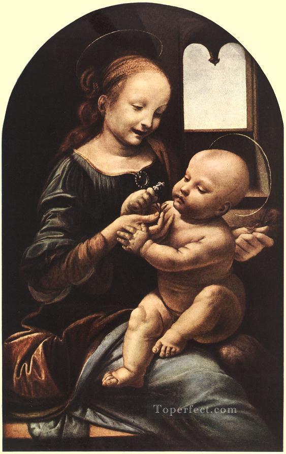 Madonna con flor Leonardo da Vinci Pintura al óleo